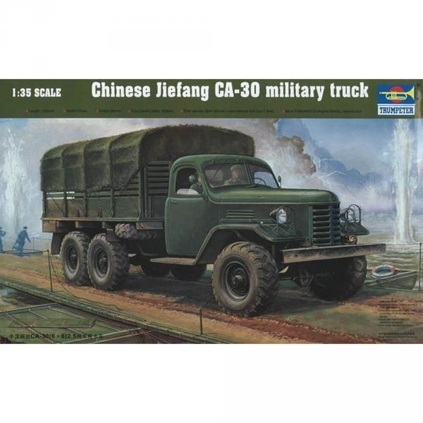 Maquette véhicule militaire : Camion militaire chinois Jiefang CA-30  - Trumpeter-TR01002