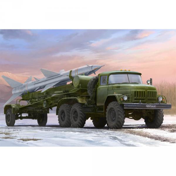 Maquette véhicule militaire : Camion russe  Zil-131V remorqué PR-11 SA-2  - Trumpeter-TR01033