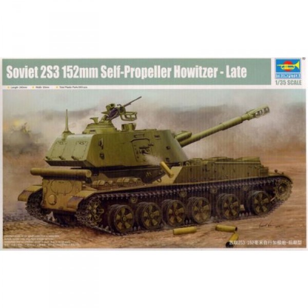 Soviet 2S3 152mm Self-Propeller Howitzer - 1:35e - Trumpeter - Trumpeter-TR05567