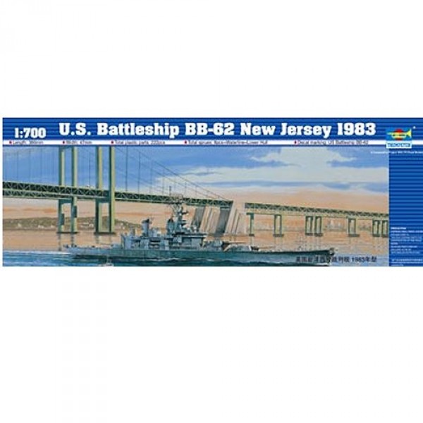 Maquette bateau : Cuirassé US BB-62 new Jersey 1983 - Trumpeter-TR05702