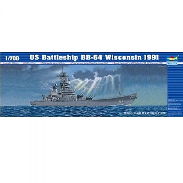Maquette bateau : Cuirassé U.S. BB-64 Wisconsin 1991 - Trumpeter-TR05706