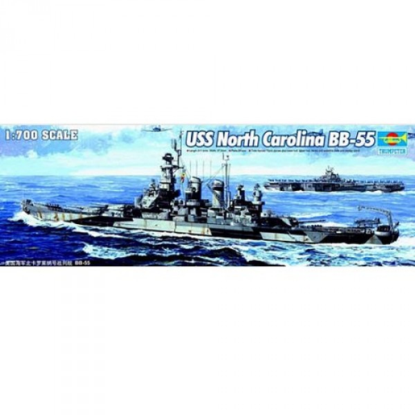 Maquette bateau : Cuirassé USS North Carolina BB-55 - Trumpeter-TR05734