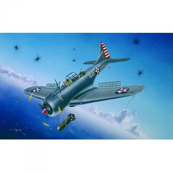 Maquette avion : Douglas SBD-3/4 - A-24A Dauntless 1941/1942 - Trumpeter-TR02242