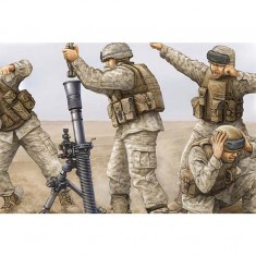 Figurines militaires : Equipe de mortier M252 USMC : Irak 2009