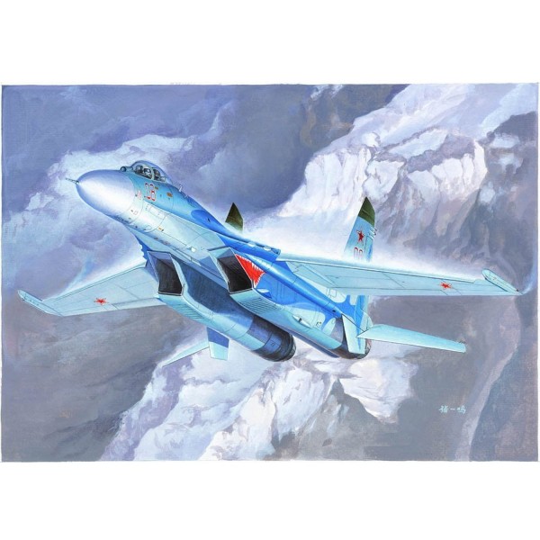 Maquette Avion : Chasseur russe Su-27 Flanker B - Trumpeter-TR01660