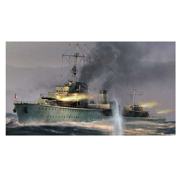 Maquette bateau : Destroyer allemand Zerstörer Z-21 1940 - Trumpeter-TR05792