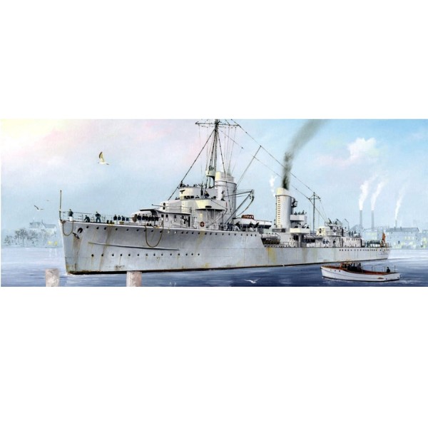 Maquette bateau : Destroyer allemand Zerstörer Z-7 1942 - Trumpeter-TR05793