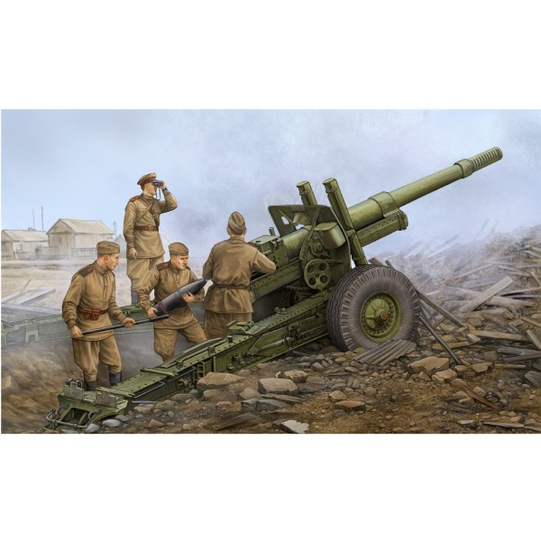 Maquette Canon Howitzer soviétique ML-20 152mm avec attelage M-46 - Trumpeter-TR02324