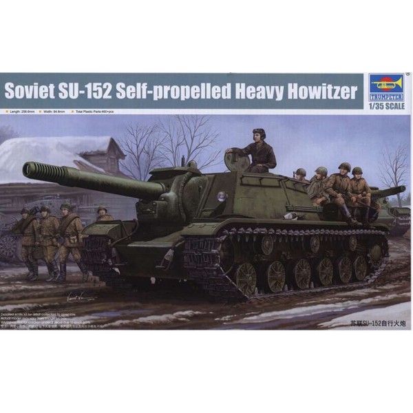 Maquette Char : Canon d'assaut lourd automoteur soviétique SU-152 - Trumpeter-TR01571