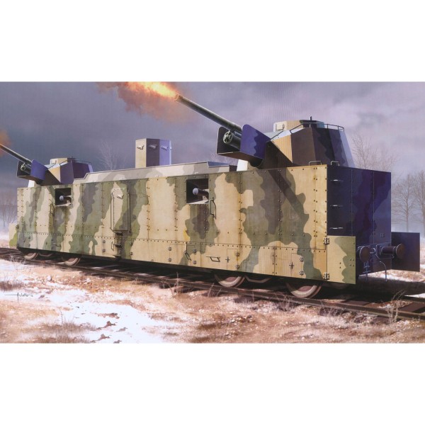 Maquette Matériel Militaire : Wagon blindé soviétique type PL-37 - Trumpeter-TR00222