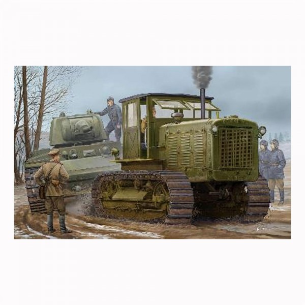 Maquette tracteur d'artillerie soviétique ChTZ S-65 avec Cabine fermée - Trumpeter-TR05539