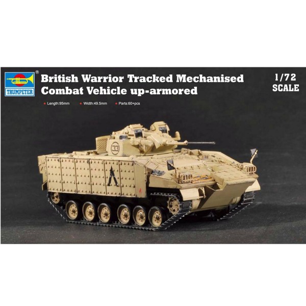 Maquette Véhicule de combat britannique Warrior avec blindage amélioré - Trumpeter-TR07102