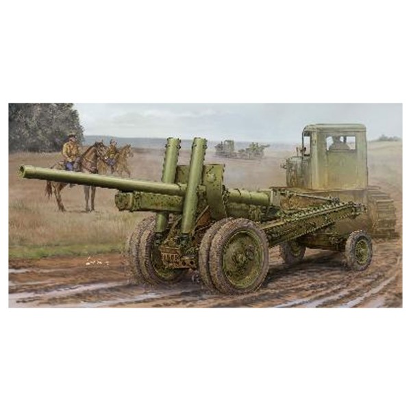 Maquette véhicule militaire : Canon Howitzer soviétique A-19 122 mm  Mod.1931/1937 - Trumpeter-TR02325