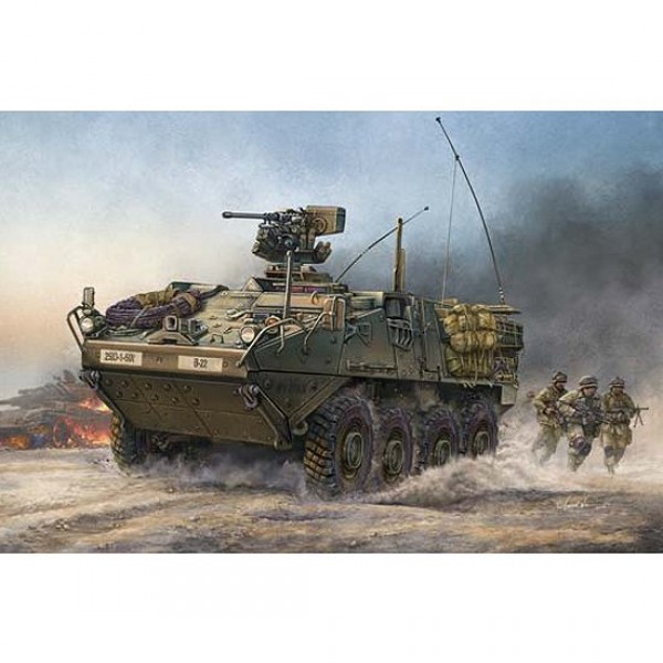 Maquette Char : US Light Armored Vehicle Stryker 2004 - Trumpeter-TR00375