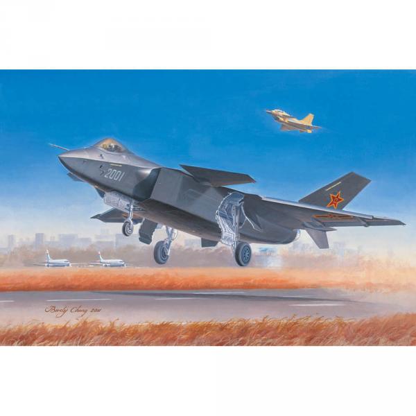 Maquette avion : Chasseur chinois J-20 Fighter  - Trumpeter-TR01663