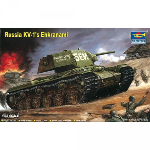 Maquette char : Char russe KV-1's Ehkranami  - Trumpeter-TR00357