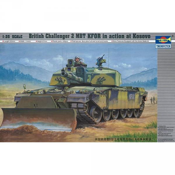 Maquette char : Challenger II KFOR (Kosovo-Einsatz)  - Trumpeter-TR00345