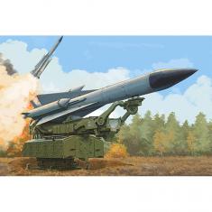 Maqueta de vehículo militar: lanzador de misiles ruso 5V28 del 5p72 SAM-5 Gammon