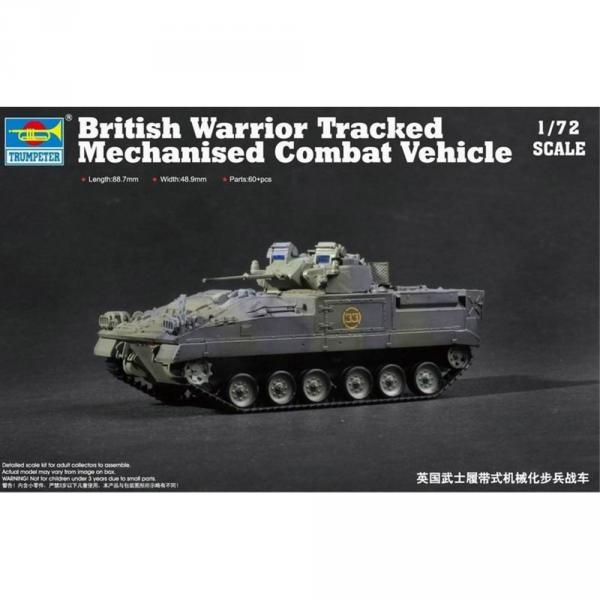Maquette char : Véhicule de combat mécanisé à chenilles British Warrior  - Trumpeter-TR07101
