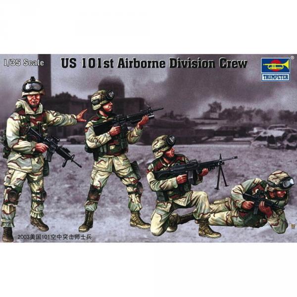 Figurines militaires : Équipage de la 101e Division aéroportée américaine - Trumpeter-TR00410