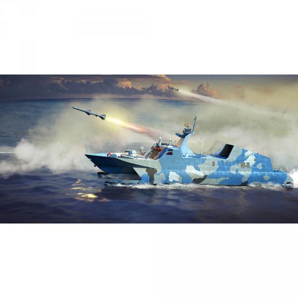Maquette bateau : Bateau lance-missiles PLA Navy Type 22  - Trumpeter-TR00108