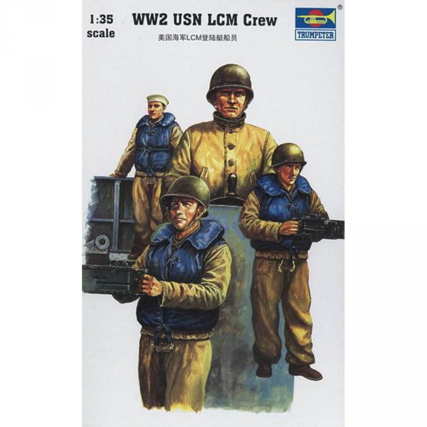 Figurines militaires : Équipage WW2 USN LCM - Trumpeter-TR00408