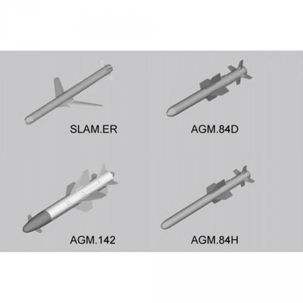 Accessoires militaires : Set d'armement aviation américaine - Missiles - Trumpeter-TR03306