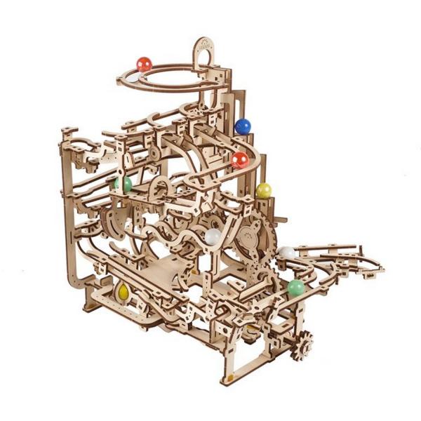 Maquette en bois : Circuit à billes palan à étage - Ugears-8412139
