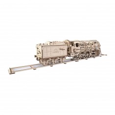 Maquette en bois : Locomotive a vapeur, modèle mécanique
