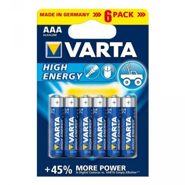 Piles LR03 AAA : Lot de 6 - Varta-4903121446