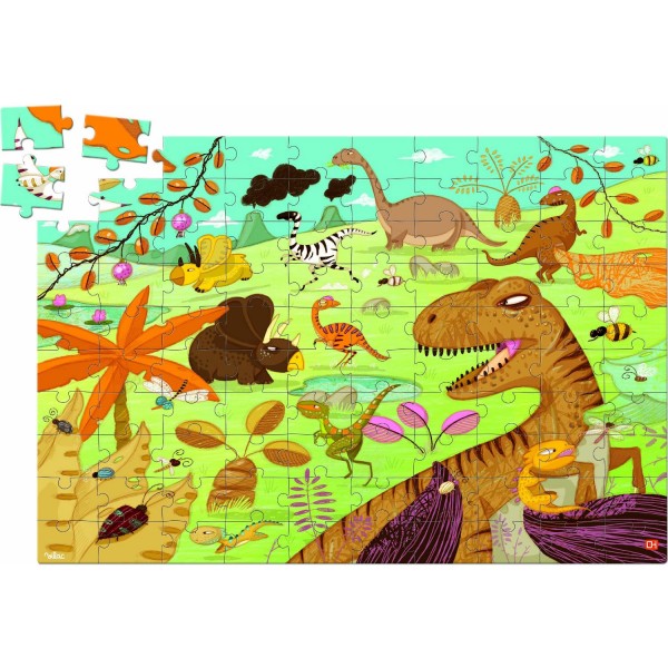 Puzzle 100 pièces en bois : Dinosaure - Vilac-2611