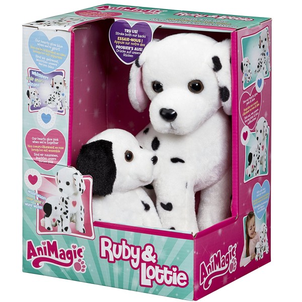 Peluches chiens interactives Animagic : Ruby & Lottie Maman et son bébé - Vivid-31189.4300