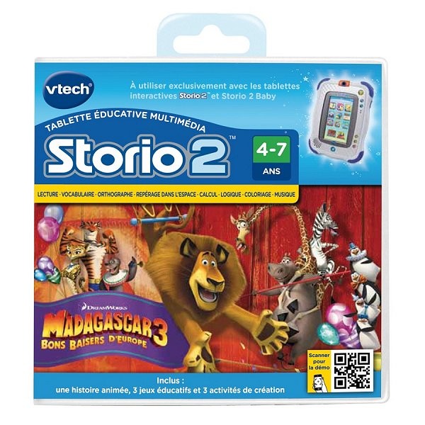 Jeu pour console de jeux Storio 2 : Madagascar 3 - Vtech-230905