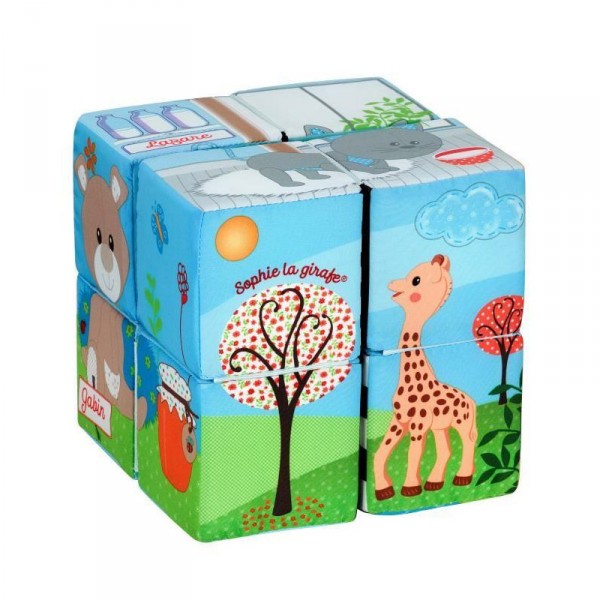Magik'kub Sophie la girafe : Puzzle cubes magiques - Vulli-230791