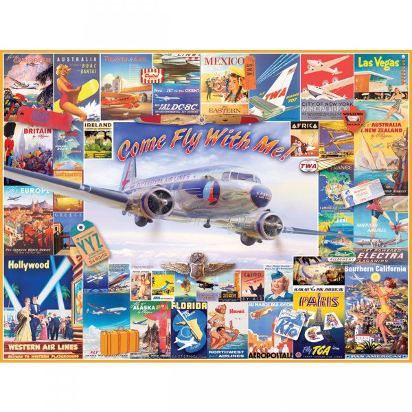 Puzzle 1000 pièces : Come Fly with Me ! - White-1018