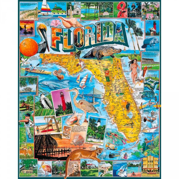 Puzzle 1000 pièces : Floride, USA - White-233
