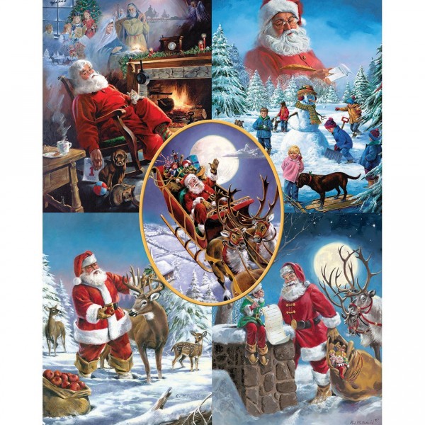 Puzzle 1000 pièces : La grande nuit du Père Noël - White-929