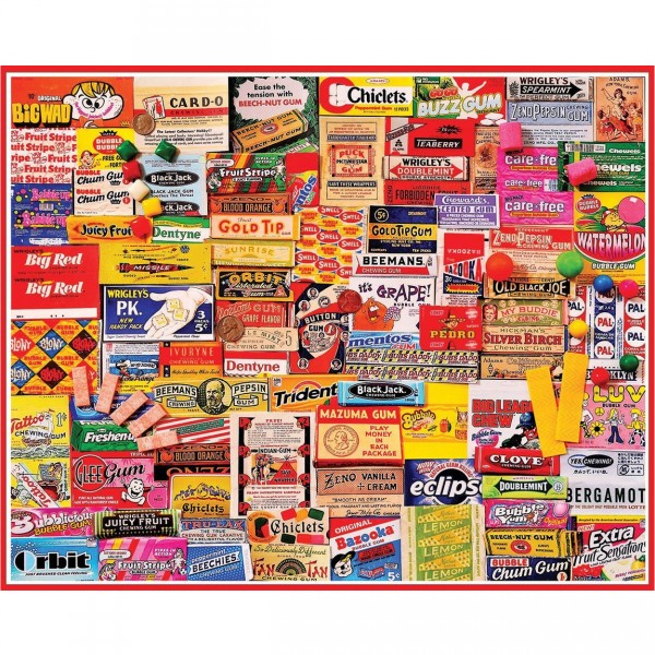 Puzzle 1000 pièces : Papiers de chewing-gums - White-885