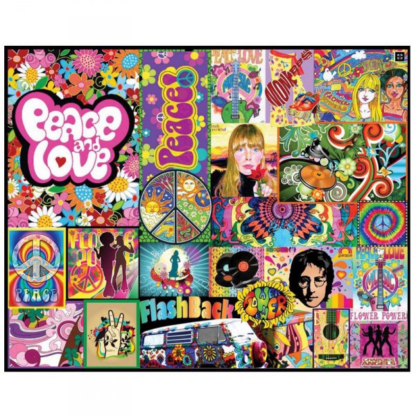 Puzzle 1000 pièces : Peace & Love - White-947