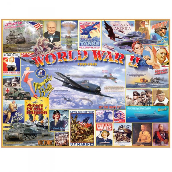 Puzzle 1000 pièces : Seconde guerre mondiale - White-996