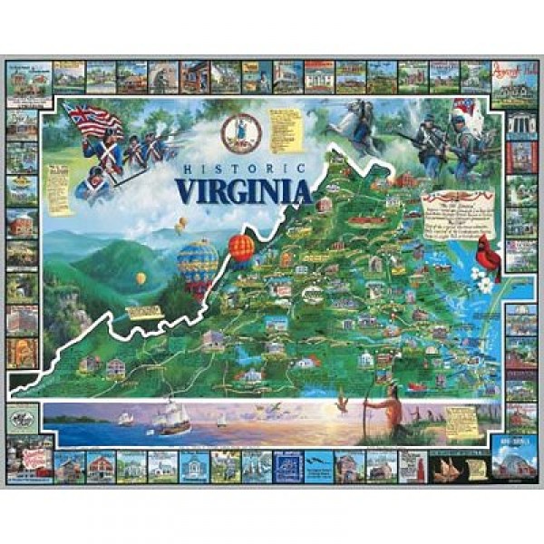 Puzzle 1000 pièces - L'histoire de la Virginie, USA - White-081