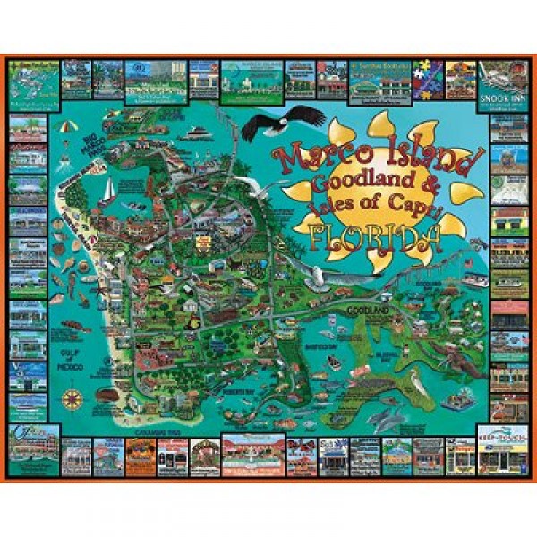 Puzzle 1000 pièces - Marco Island, Floride, USA - White-712