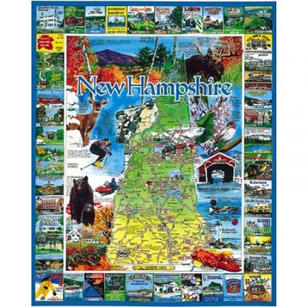 Puzzle 1000 pièces - New Hampshire, Nouvelle-Angleterre, USA - White-054