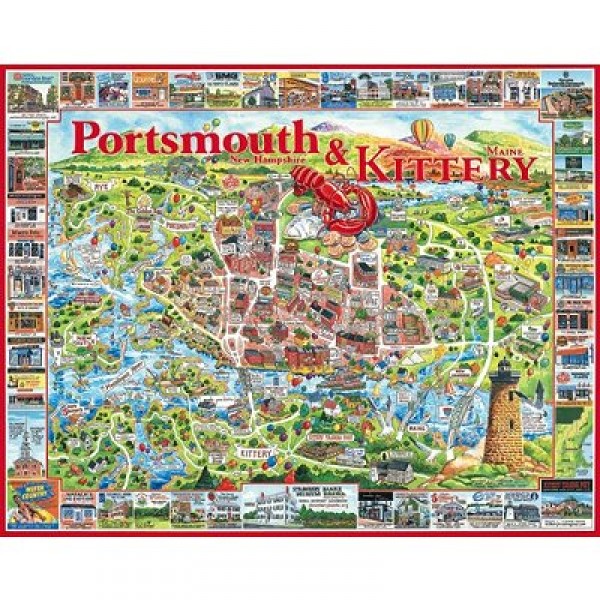 Puzzle 1000 pièces - Portsmouth, New Hampshire, USA - White-363