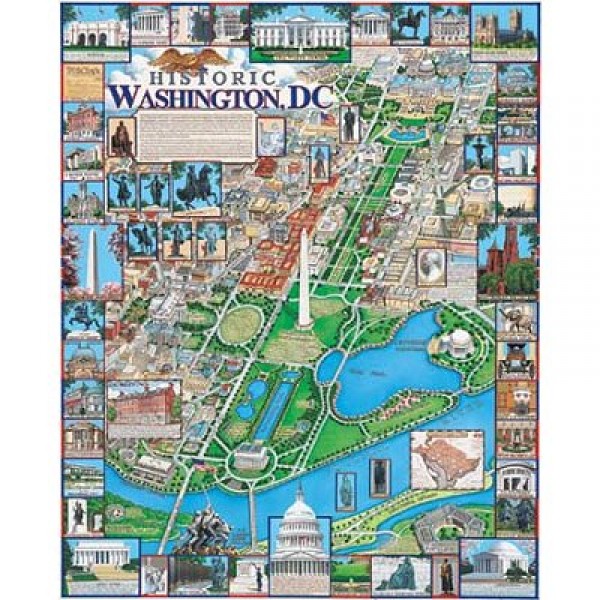 Puzzle 1000 pièces - Washington, District de Columbia, USA - White-220