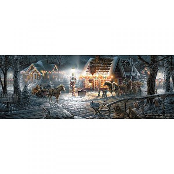 Puzzle 700 pièces panoramique - Noël d'antan - White-610