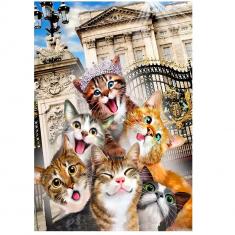 200 pieces/20 shapes wooden puzzle: Kittens in London