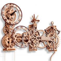 Wooden model: Steampunk wall clock