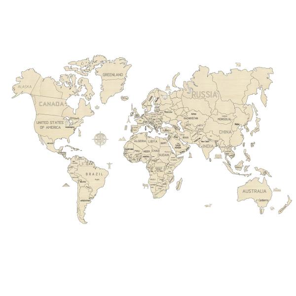 Puzzle 3D : WORLD MAP XL - Woodencity-WM503