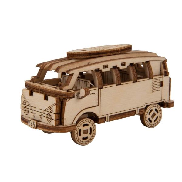 Maquette en bois : retro ride 1 : Volkswagen Transporter T1 - Woodencity-MB-001
